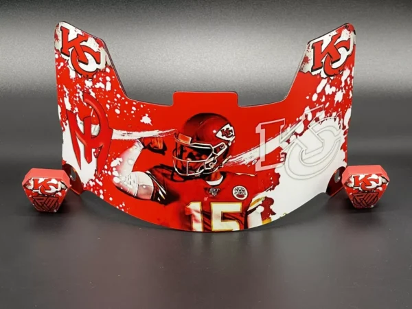 Kansas City Chiefs Patrick Mahomes Full Size Custom Visor, Replica/Speed/Flex/F7