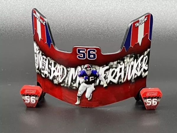 Lawrence Taylor Mini Helmet Custom Visor (fits Riddell Mini Helmets)