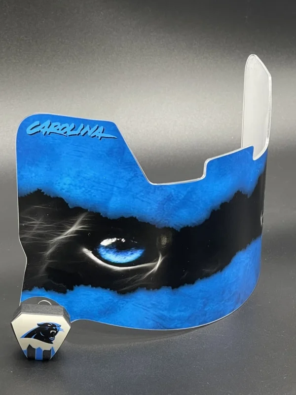 Carolina Panthers Full Size Custom Helmet Visor - Image 2