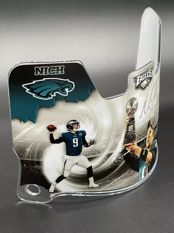 Philadelphia Eagles Nick Foles Full Size Custom Visor, Replica/Speed/Flex/F7 - Image 3
