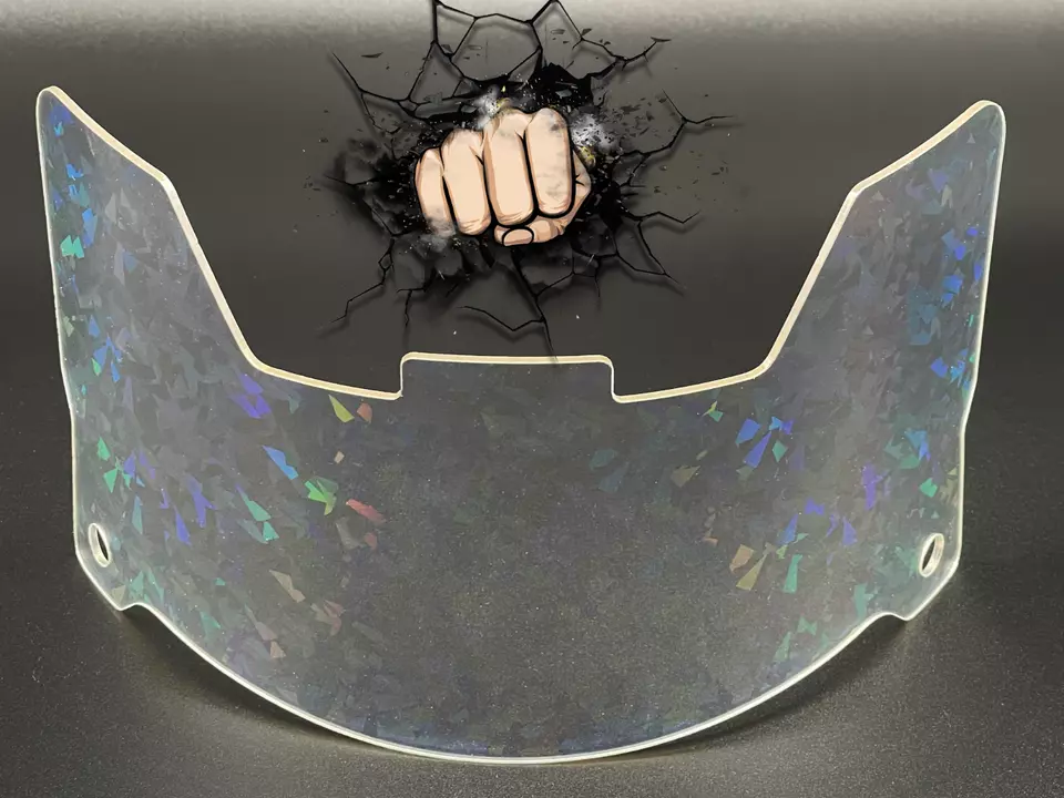 Cracked Ice Full Size Helmet Visor (Display Only) Replica/Speed/Flex Compatible - Image 2