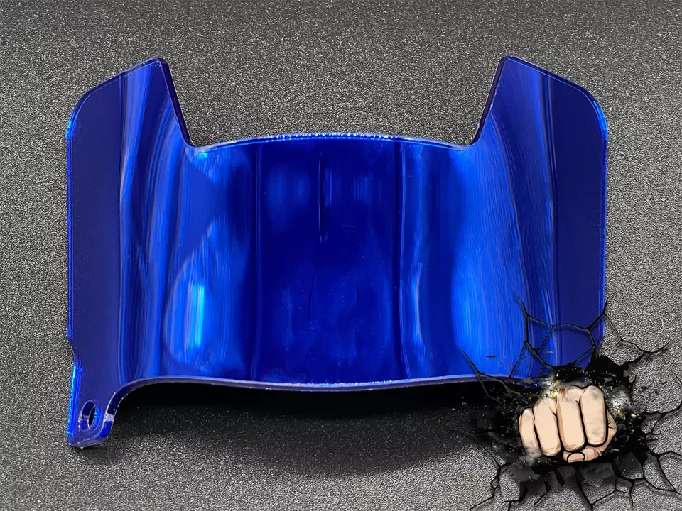 Mini Helmet Chrome Mirror And Gloss Visors (Hard Style) Riddell Compatible - Image 16