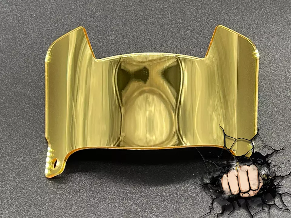 Mini Helmet Chrome Mirror And Gloss Visors (Hard Style) Riddell Compatible - Image 12