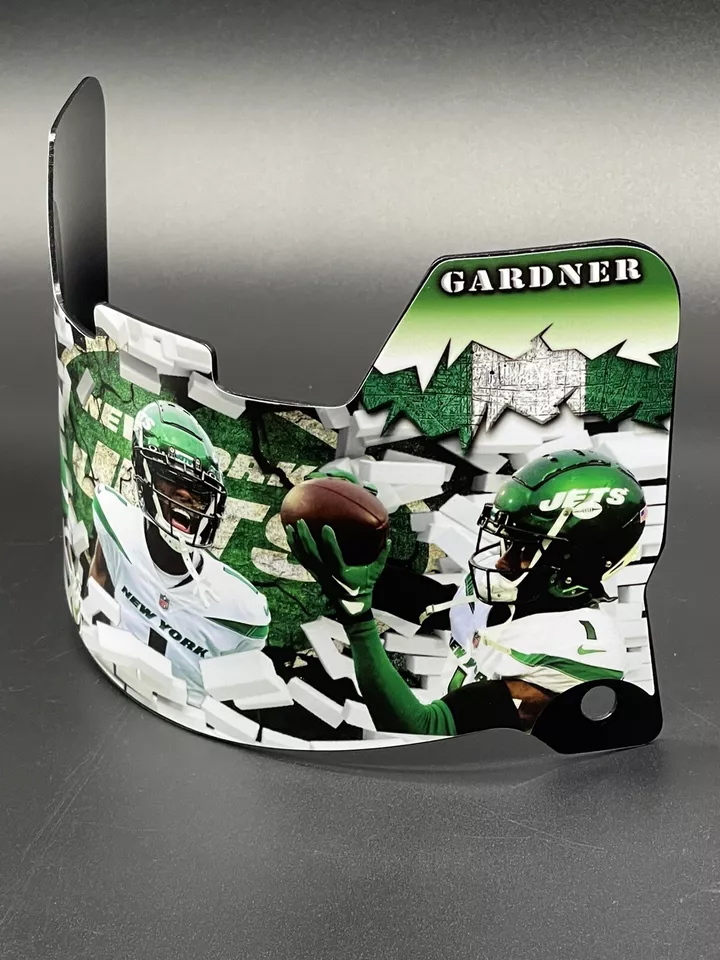 New York Jets Sauce Gardner Full Size Custom Visor, Replica/Speed/Flex/F7 - Image 2