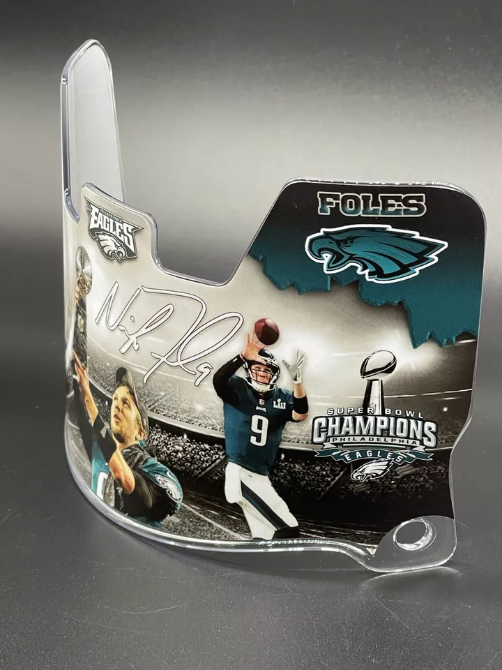 Philadelphia Eagles Nick Foles Full Size Custom Visor, Replica/Speed/Flex/F7 - Image 2