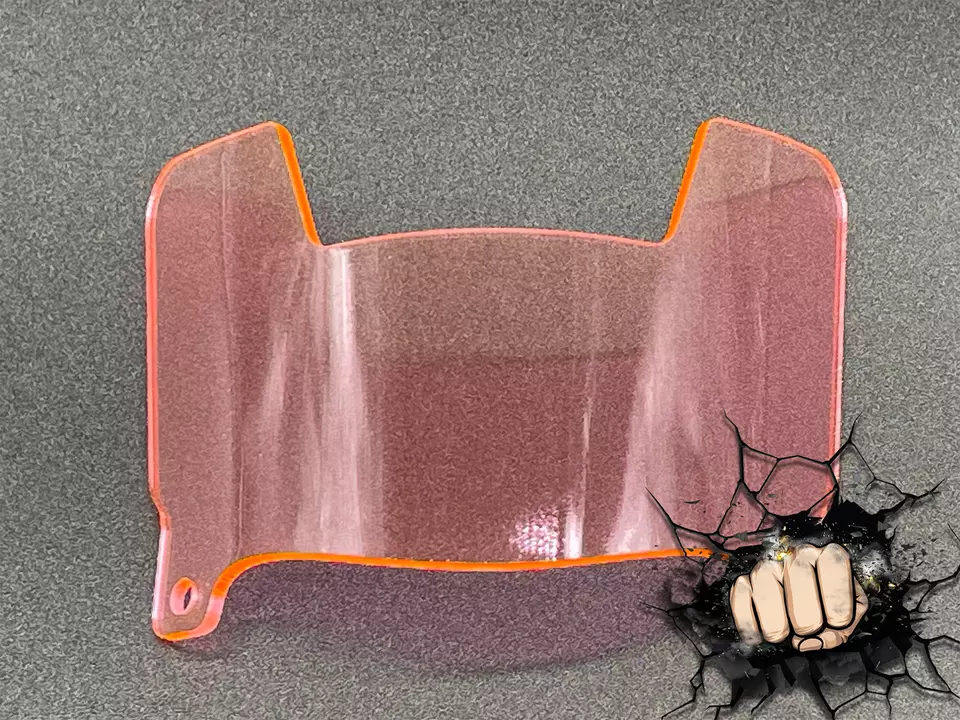 Mini Helmet Chrome Mirror And Gloss Visors (Hard Style) Riddell Compatible - Image 7