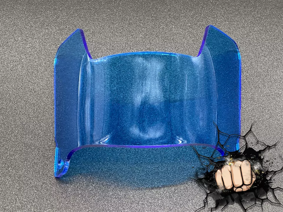 Mini Helmet Chrome Mirror And Gloss Visors (Hard Style) Riddell Compatible - Image 5