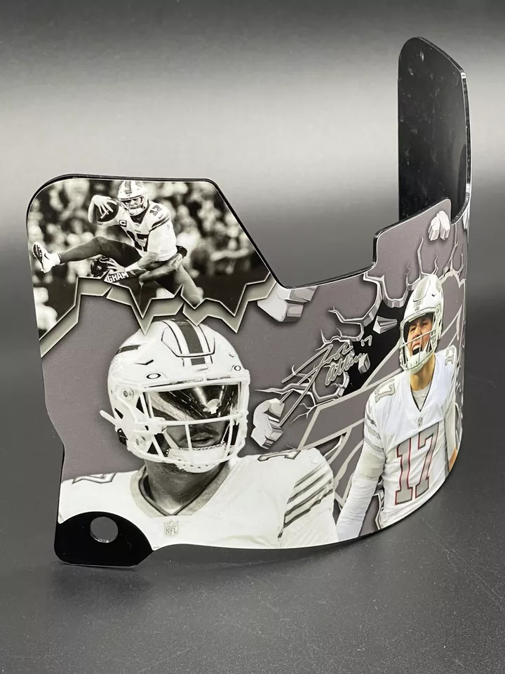 Buffalo Bills Josh Allen Slate Full Size Custom Visor, Replica/Speed/Flex/F7 - Image 3