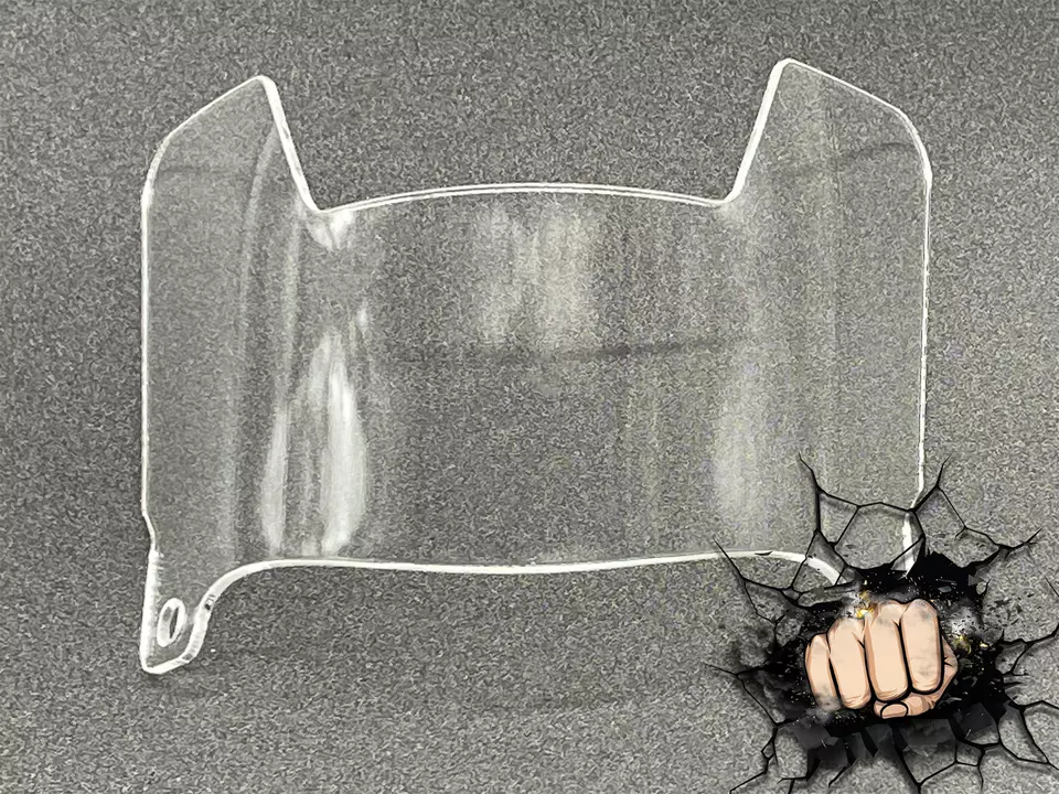 Mini Helmet Chrome Mirror And Gloss Visors (Hard Style) Riddell Compatible - Image 3