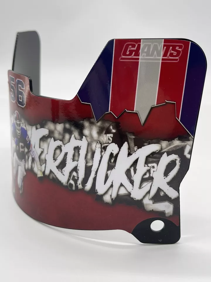 Full Size Lawrence Taylor Custom Visor With Matching Clips - Image 3