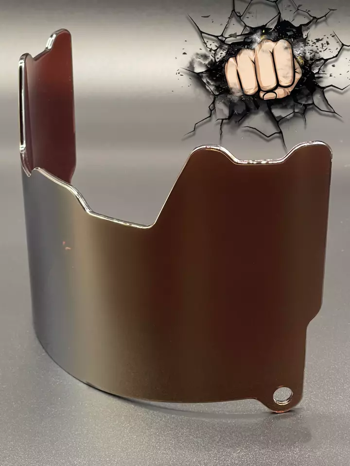 Dark Gold Chrome mirror Full Size Helmet Visor Replica/Speed/Flex Compatible - Image 3