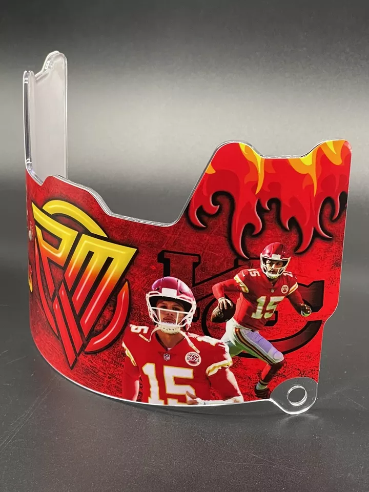 Kansas City Chiefs Patrick Mahomes Full Size Custom Visor, Replica/Speed/Flex/F7 - Image 2