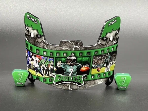 Custom Philadelphia Eagles Michael Vick Mini Helmet Visor (Hard Style)