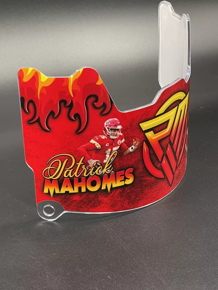 Kansas City Chiefs Patrick Mahomes Full Size Custom Visor, Replica/Speed/Flex/F7 - Image 3