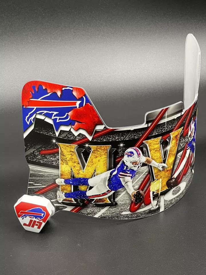 Buffalo Bills Josh Allen Full Size Custom "MVP" Visor - Image 2