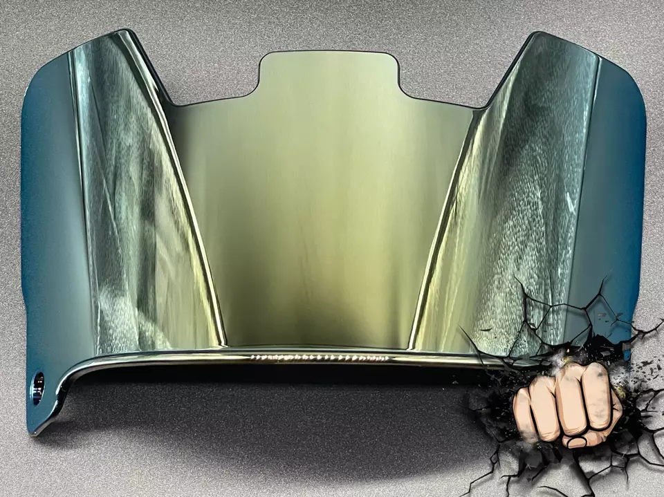 Light Gold Chrome mirror Full Size Helmet Visor Replica/Speed/Flex Compatible - Image 2