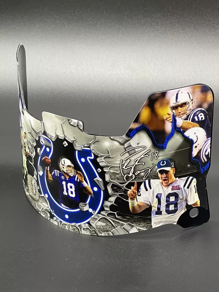 Peyton Manning Full Size Custom Visor, Replica/Speed/Flex/F7 - Image 2
