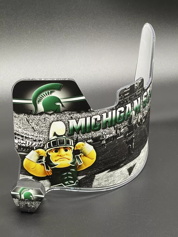 Michigan State Spartans Full Size Custom Helmet Visor - Image 2