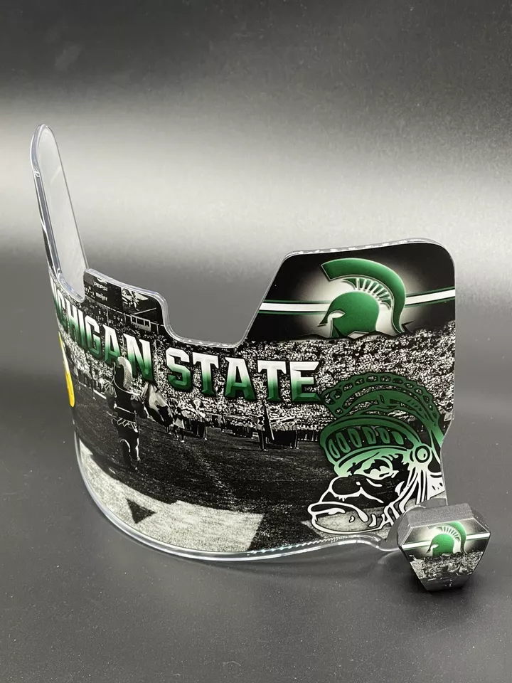 Michigan State Spartans Full Size Custom Helmet Visor - Image 3