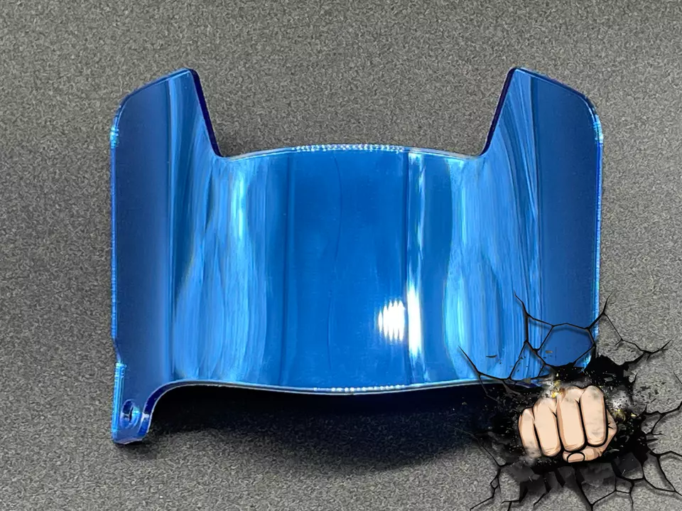 Mini Helmet Chrome Mirror And Gloss Visors (Hard Style) Riddell Compatible - Image 13