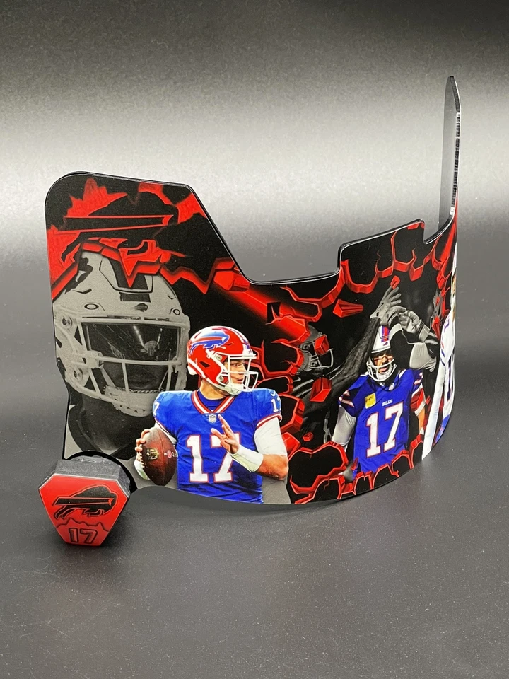Buffalo Bills Josh Allen Full Size Custom Visor - Image 2