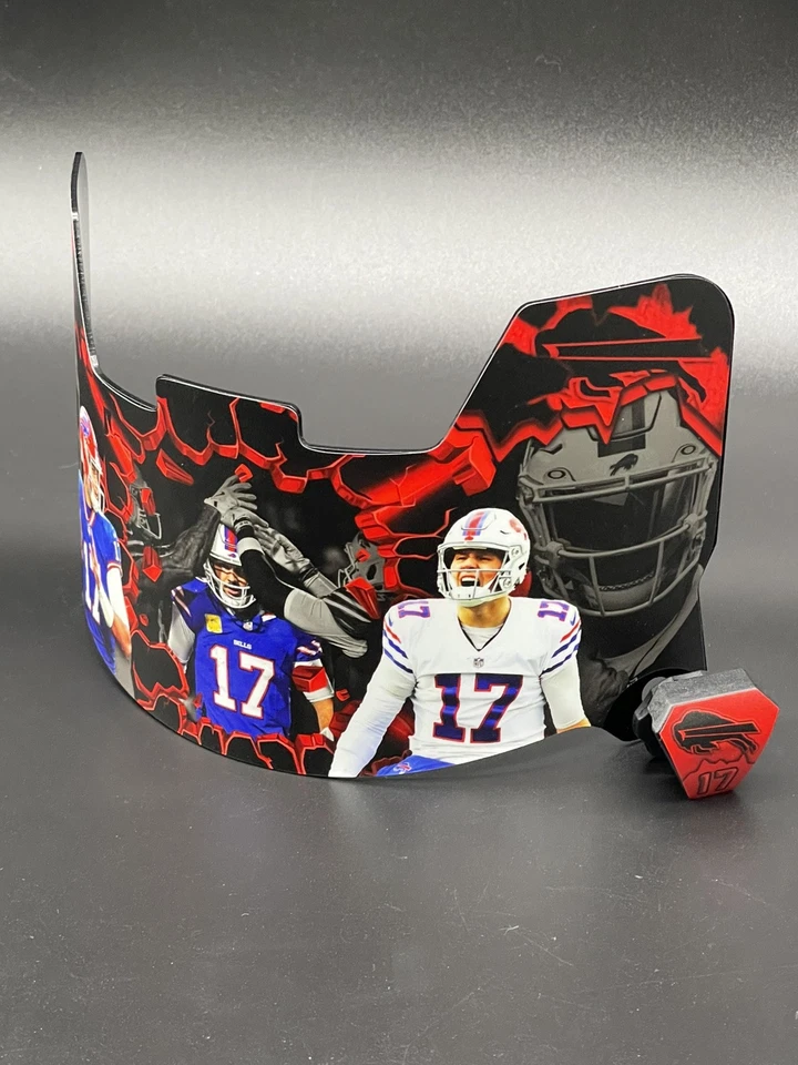 Buffalo Bills Josh Allen Full Size Custom Visor - Image 3