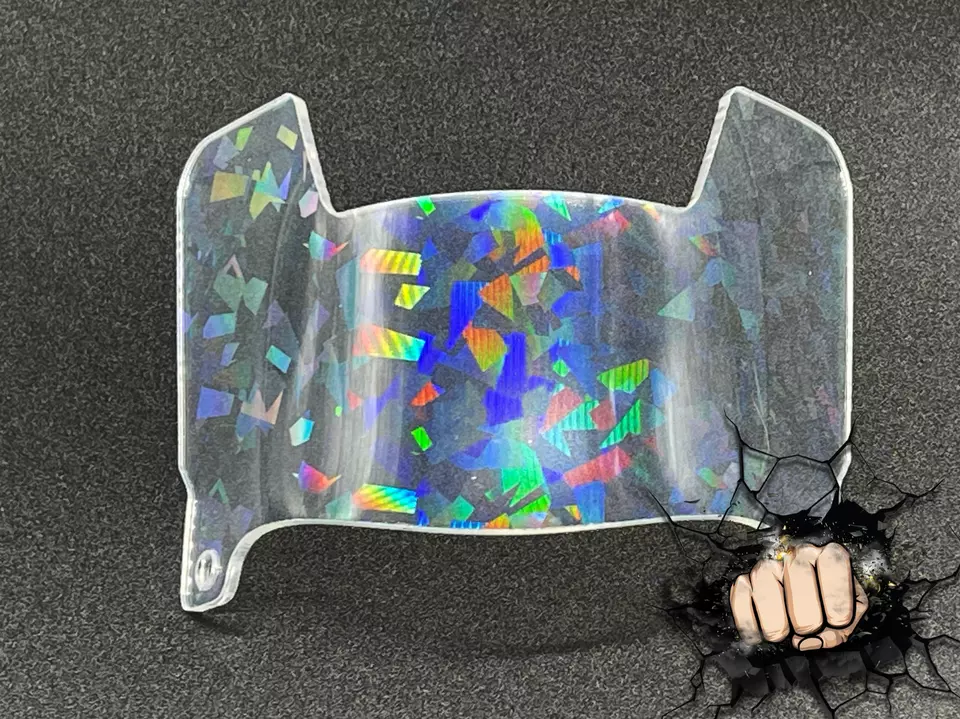 Mini Helmet Chrome Mirror And Gloss Visors (Hard Style) Riddell Compatible - Image 15